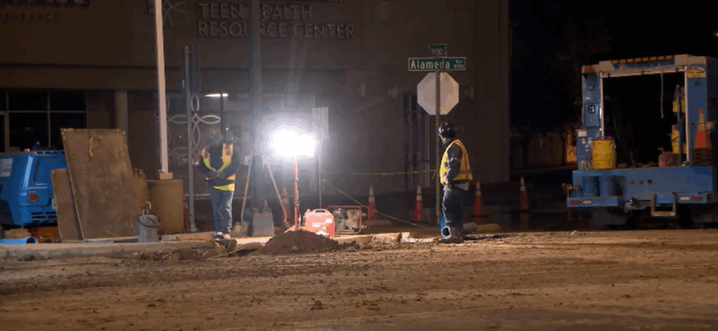 Reparación De Tubería En Alameda Y Snelson: Se Continúan Los Trabajos En El Paso