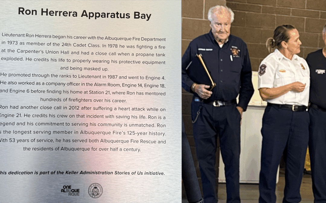 Estación de Bomberos de Albuquerque Rinde Homenaje al Teniente Ron Herrera por su Heroica Trayectoria