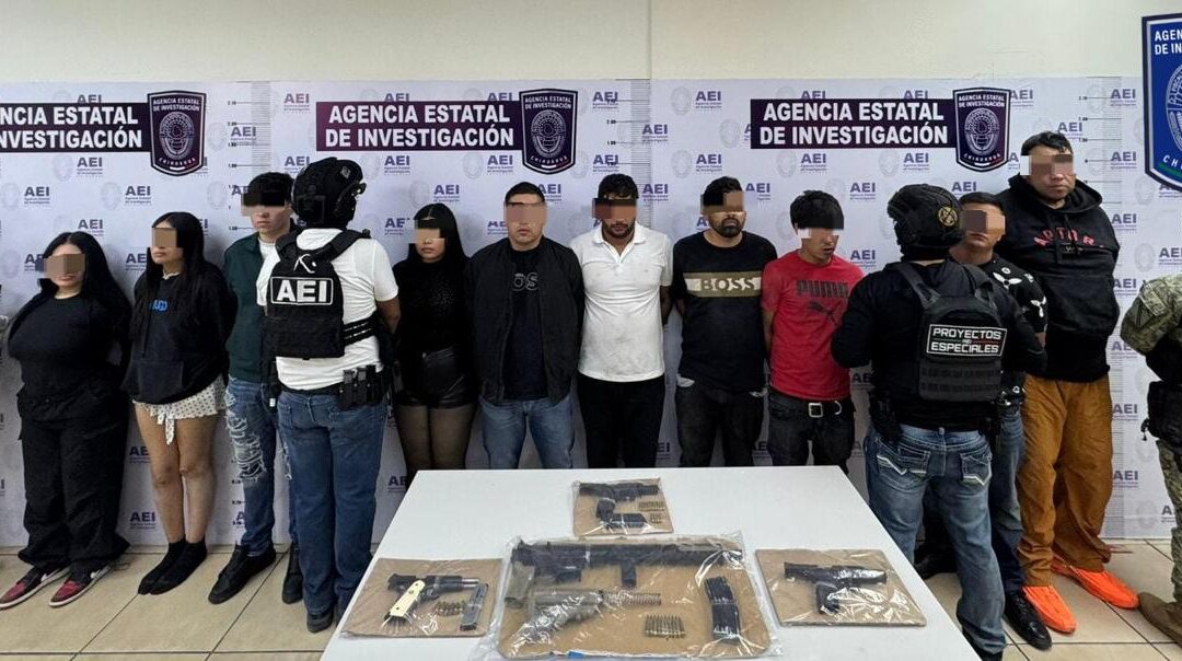 Arrestos en Ciudad Juárez: 10 personas detenidas por posesión de drogas y armas en Bella Vista