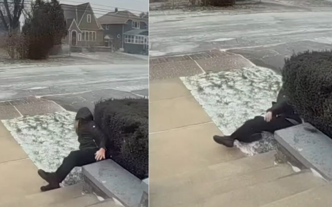 Abuelita es lanzada por fuertes vientos durante la tormenta invernal en Palm Springs