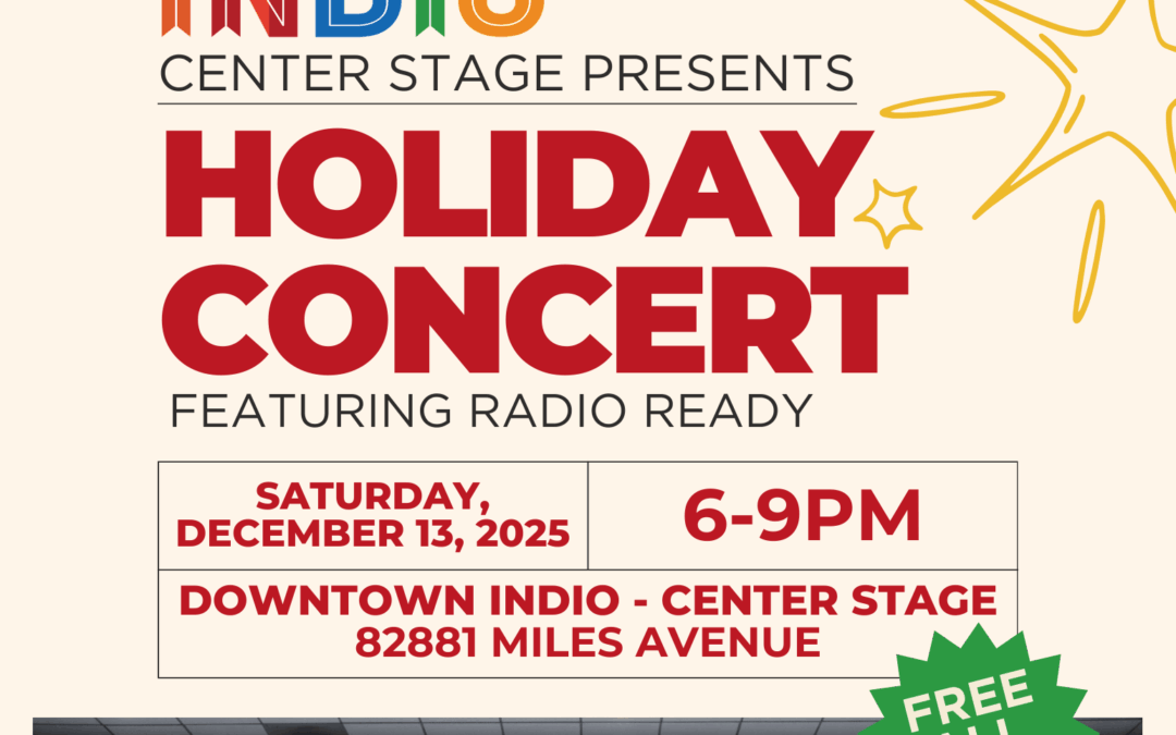 Ciudad de Indio Presentará un Concierto Navideño la Próxima Semana en Center Stage