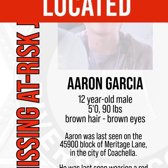 EL NIÑO DESAPARECIDO EN COACHELLA REGRESA A CASA