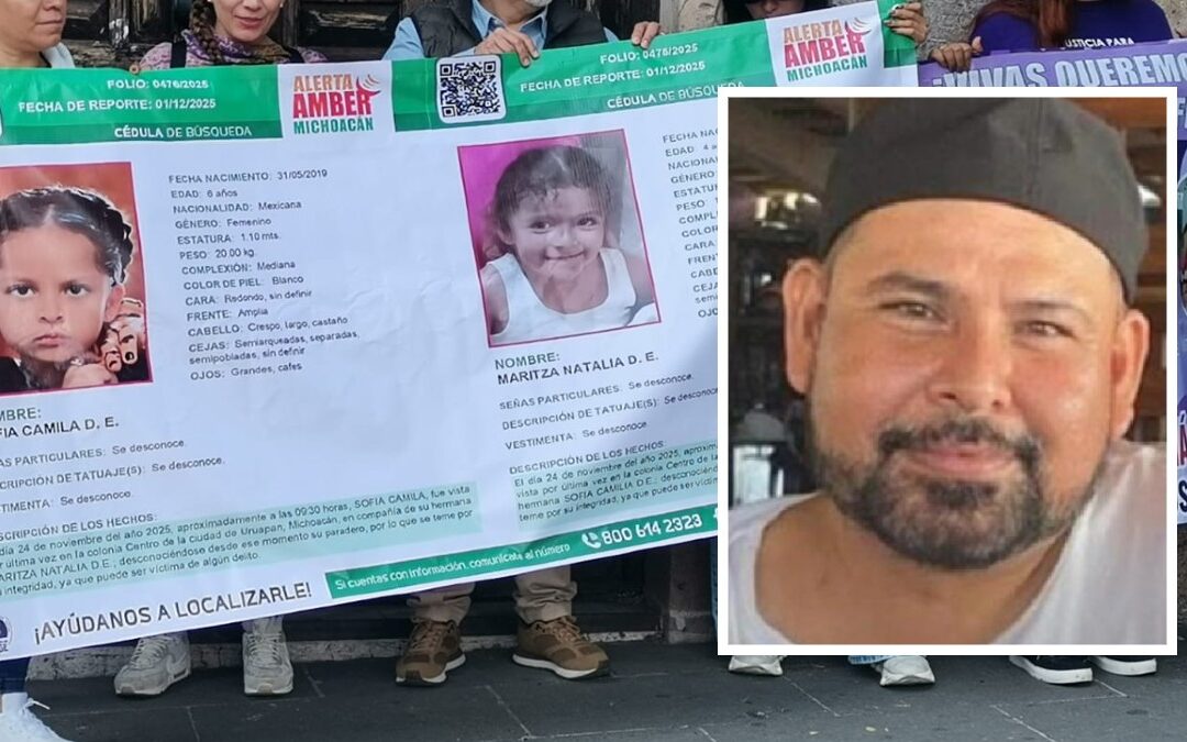 Recompensa por Luis Felipe Duarte, padrastro de niñas desaparecidas en Michoacán