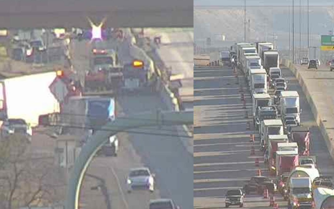 Accidente vehicular en la I-10 oeste cierra carriles en Vinton y provoca gran congestión