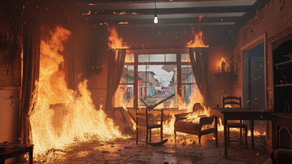 Incendio en Saltillo: Adolescentes encienden casa tras lanzar cuetes en María del Carmen Cavazos