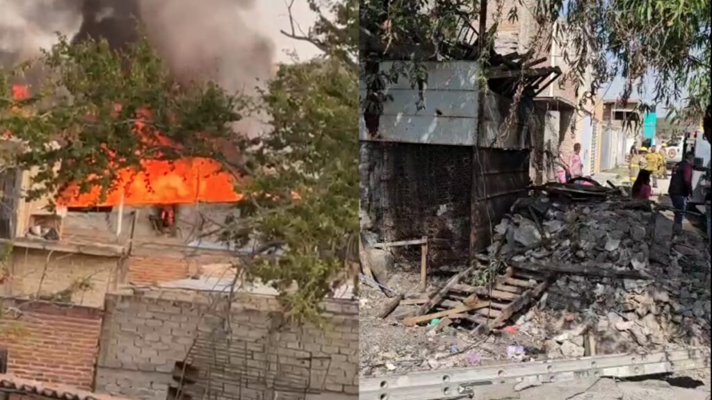 Incendio en El Salto: Familia Evacuada a Tiempo de Casa Consumida por Chatarra