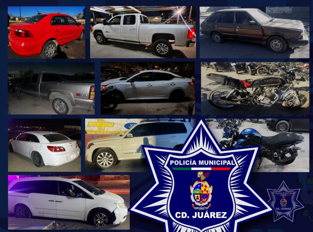 Recuperación De Vehículos: Policía Municipal Asegura Once Autos En Operativo Especial En Ciudad Juárez