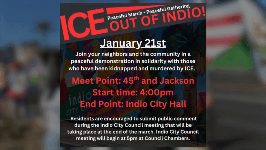 Grupos Comunitarios Convocan A Protesta Contra Ice En Indio Este Miércoles Por La Tarde