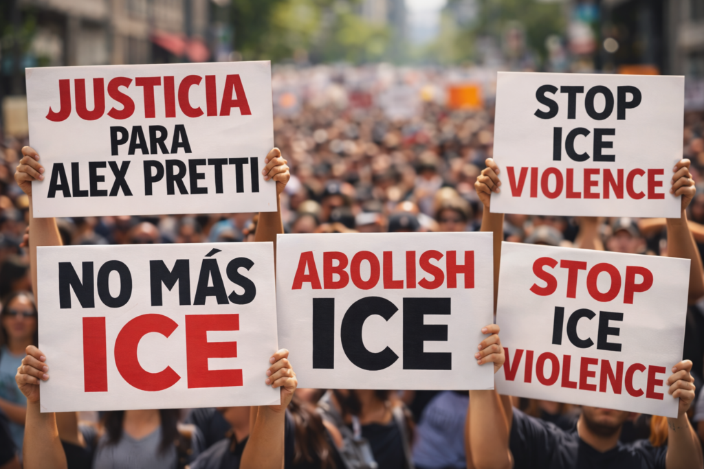 Protestas En Watsonville Por La Muerte De Alex Pretti Y Cambios Necesarios En Las Políticas Migratorias