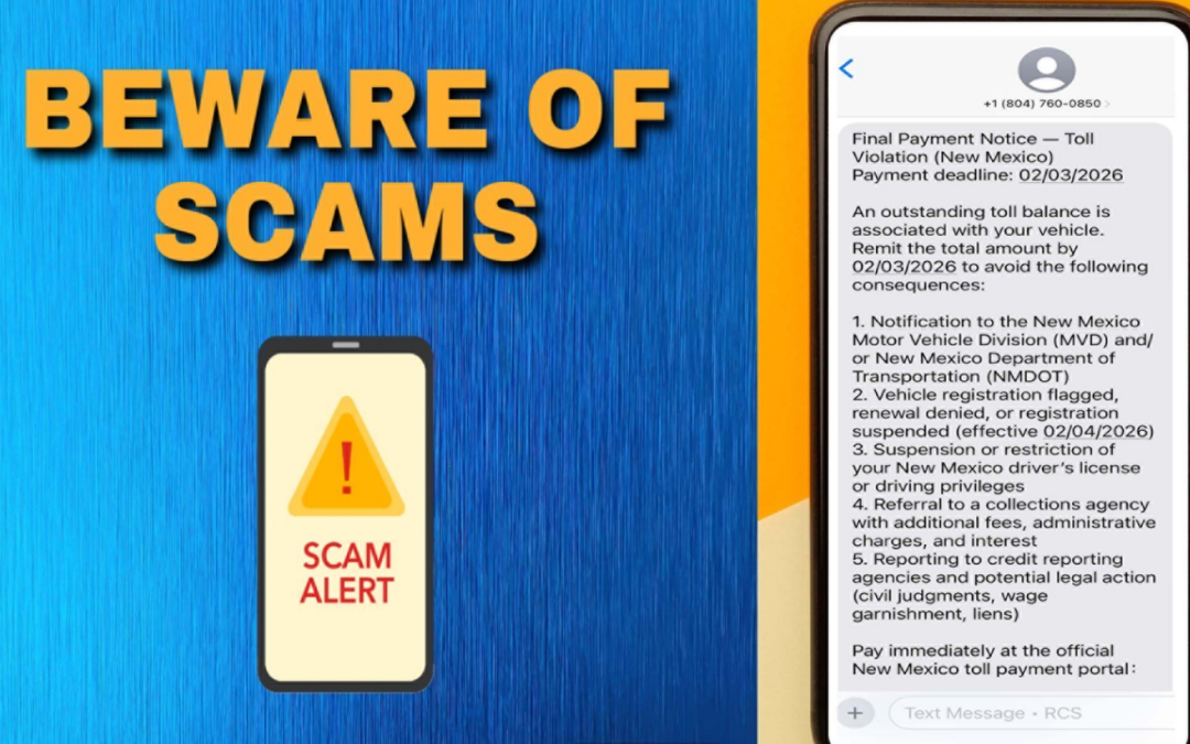Alerta en Nuevo México: Estafas de Peaje Circulan en Mensajes y Llamadas