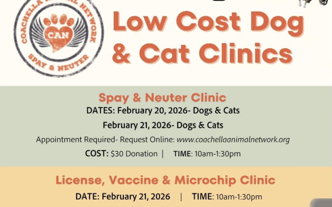 Clínica de Bajo Costo para Mascotas se Realizará Este Fin de Semana en Indio