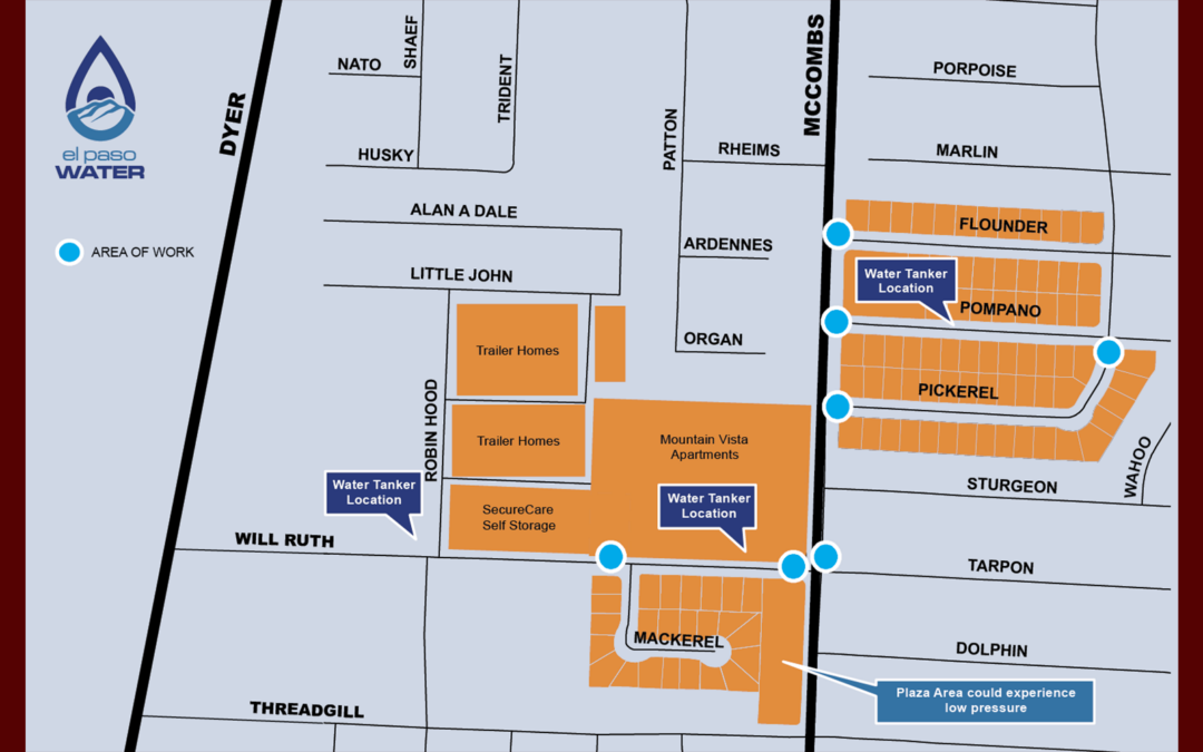 Corte de Agua en El Paso: Impacto en 300 Hogares y Negocios del Noreste