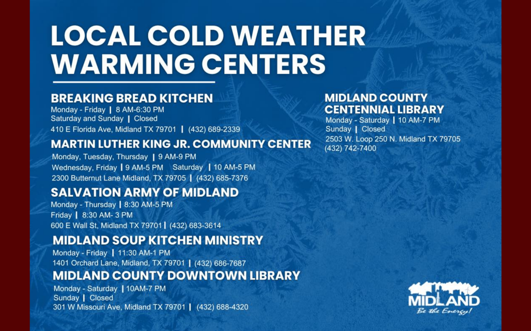 Midland Activa Centros de Calentamiento para Enfrentar la Ola Gélida