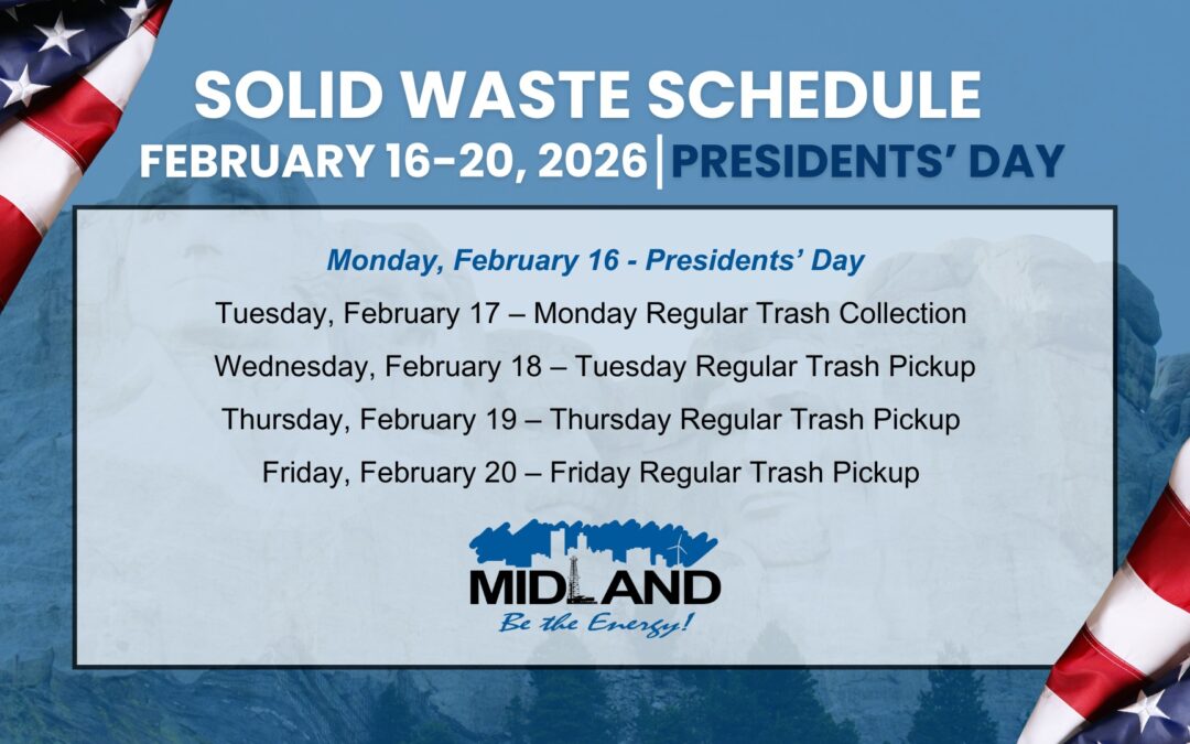 Midland Ajusta el Calendario de Recolección de Basura por el Día de los Presidentes