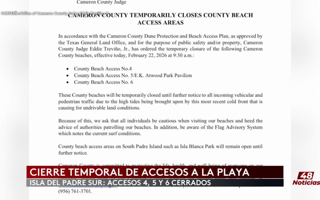 Mareas Altas Fuerzan Cierre de Playas en South Padre Island