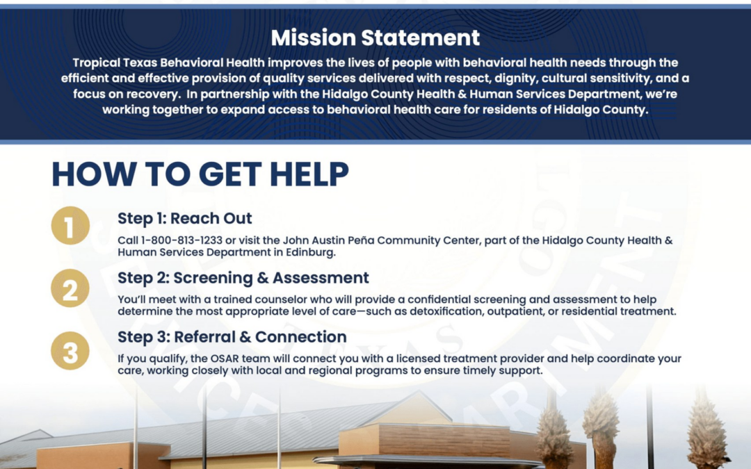 Lanzamiento del programa OSAR en el Condado de Hidalgo: Apoyo a la recuperación de trastornos por uso de sustancias