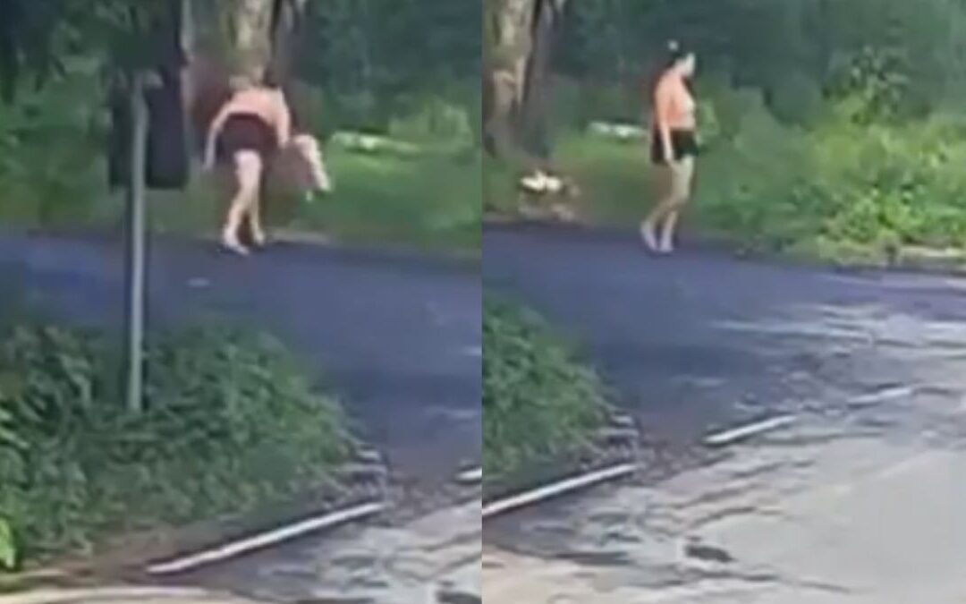 Impactante video de pareja abandonando a su bebé recién nacida en alcantarilla