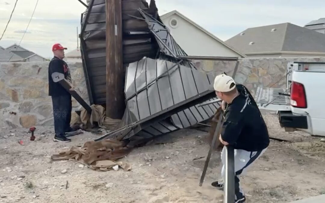Viento en Canutillo: Estructura Voladora Causa Apagón y Asombro