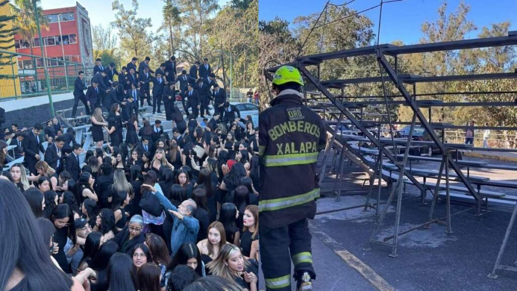 El Impactante Colapso De Las Gradas En La Universidad Veracruzana Durante Una Ceremonia De Graduación