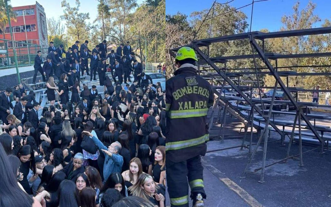 El Impactante Colapso de las Gradas en la Universidad Veracruzana Durante una Ceremonia de Graduación
