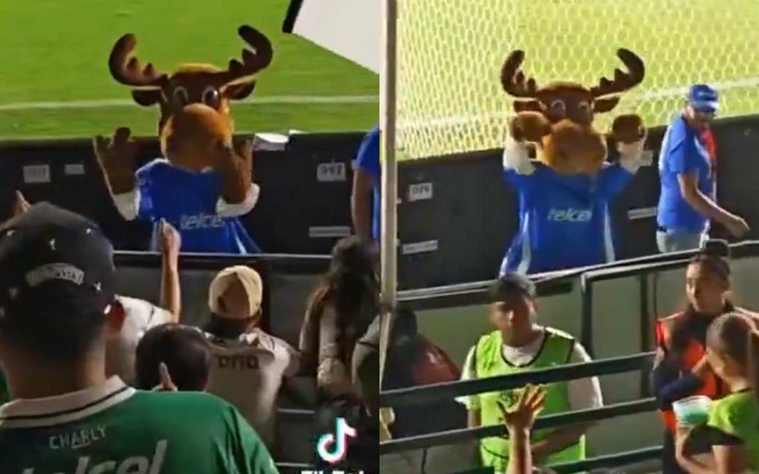 Botarga Interactúa con Aficionados en el León vs Necaxa de la Liga MX