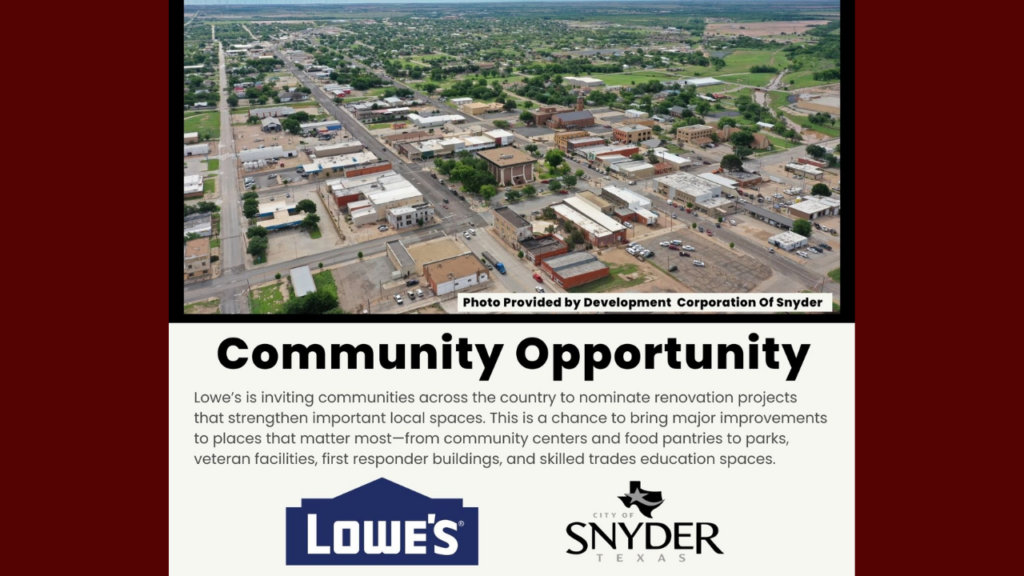 Lowe’S Anuncia Subvenciones Para Proyectos Comunitarios En Snyder Y Alrededores