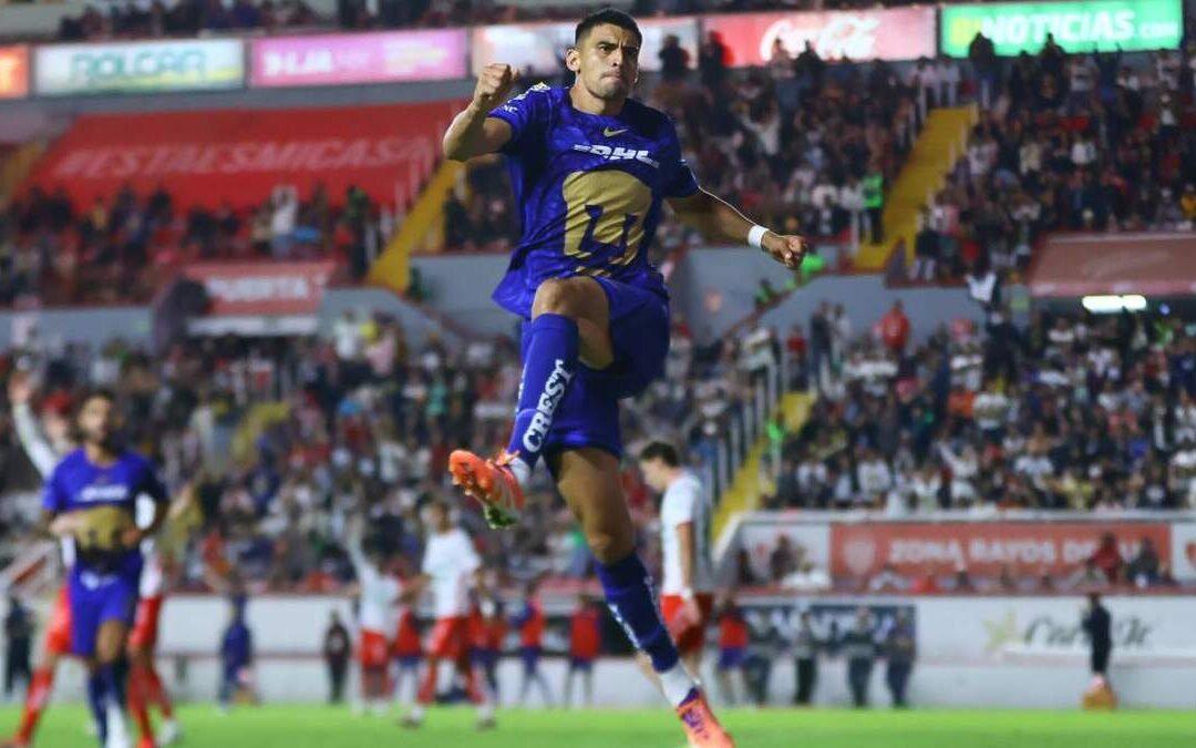 Pumas logra una emocionante victoria sobre Necaxa y se posiciona en la tercera plaza de la tabla
