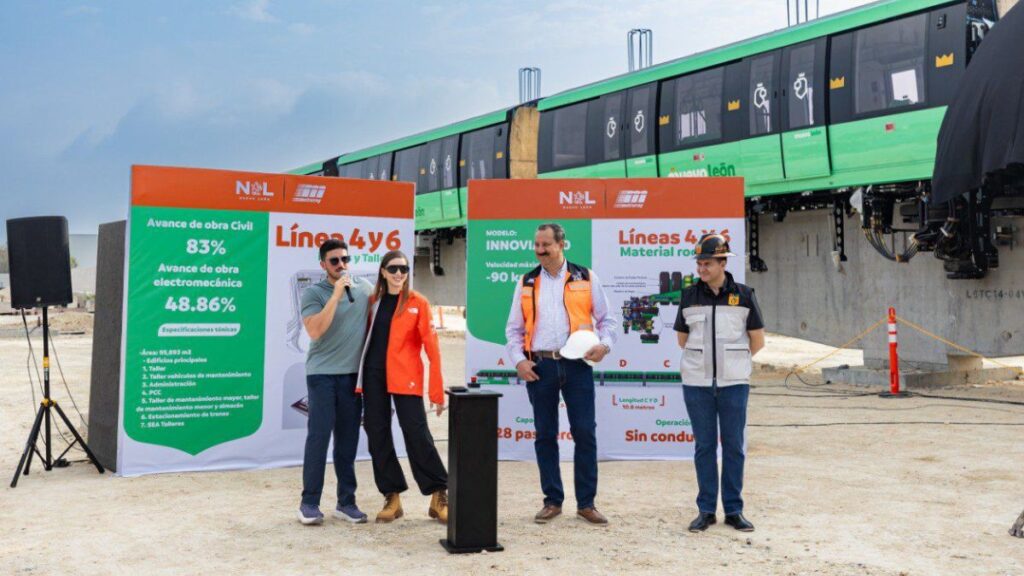 Samuel García Y Mariana Rodríguez Presentan El Avance Del Monorriel De Las Líneas 4 Y 6 Del Metro Monterrey