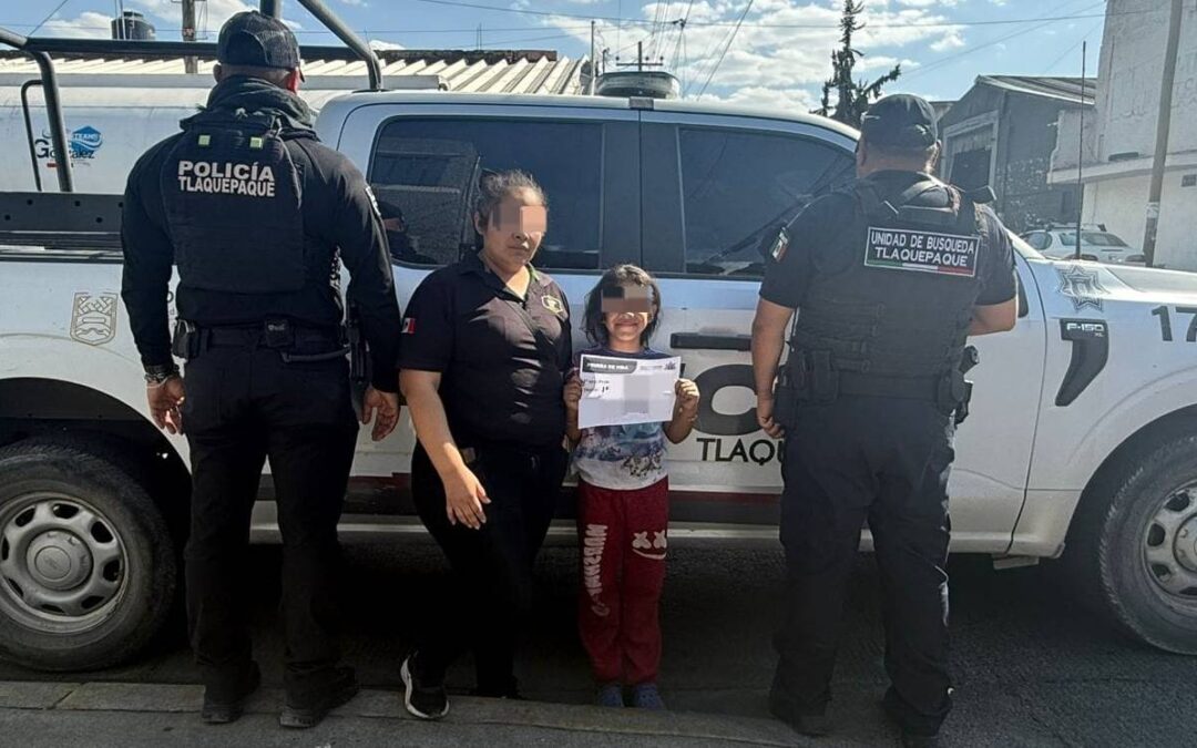 Niña desaparecida en Tlaquepaque: autoridades la hallan sola en Guadalajara