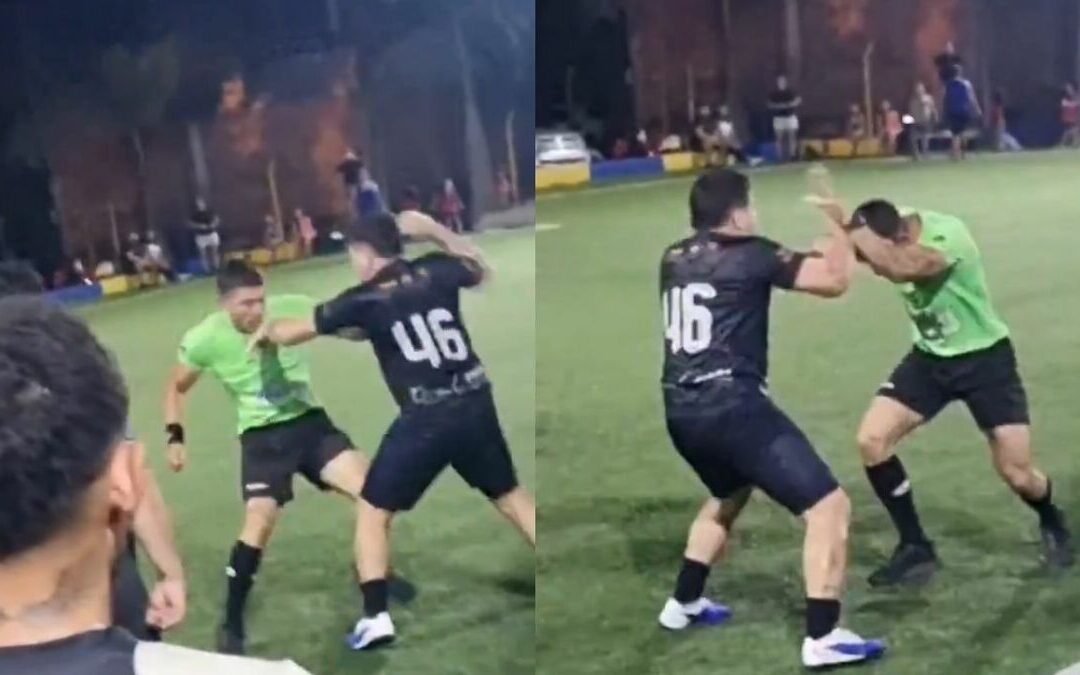 Árbitro Enfrenta Golpes en Partido de Fútbol Amateur: Imperdible Video de la Agresión
