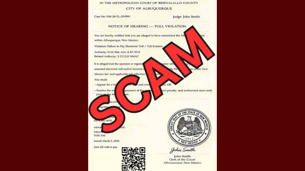 Alerta De Seguridad: Fraude Por Mensaje De Texto Sobre Falsas Multas De Peaje En Nuevo México - Noticias Notivalle Alerta De Seguridad: Fraude Por Mensaje De Texto Sobre Falsas Multas De Peaje En Nuevo México