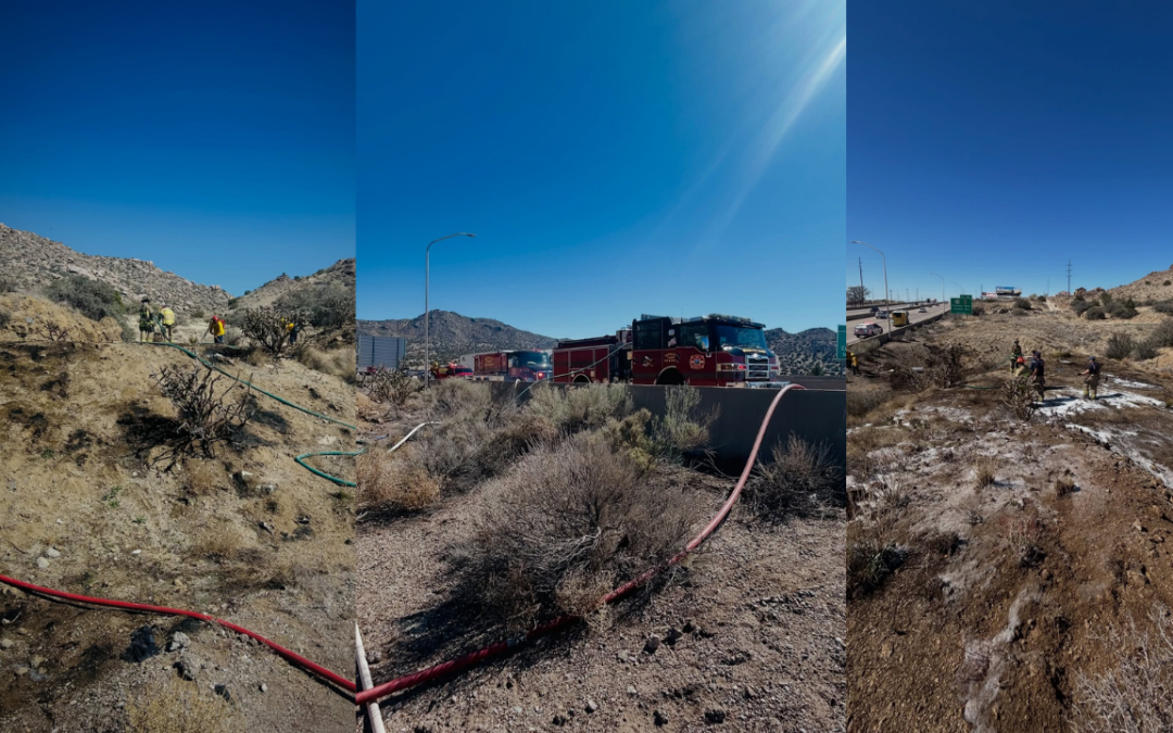 Controlan Incendio de Pastizal en la I-40 cerca del Marcador 167 en Albuquerque