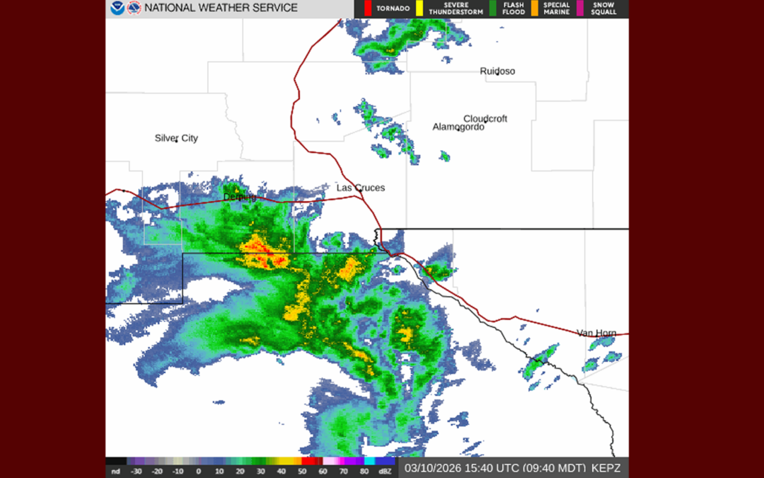 Probabilidades de lluvia en El Paso: Chubascos y tormentas se acercan