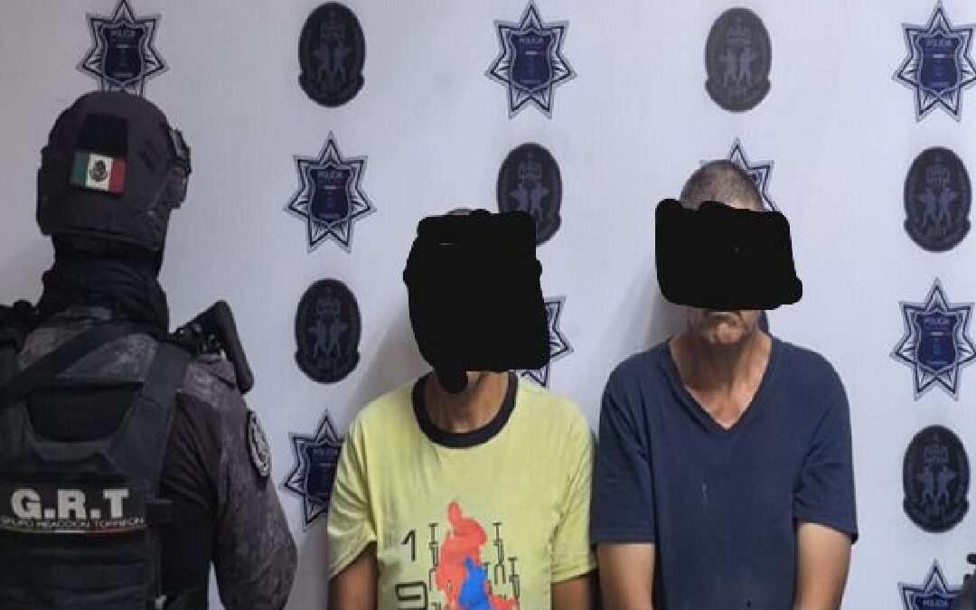 Detención de Dos Hombres por Porte de Cristal en Torreón Durante Intento de Huida
