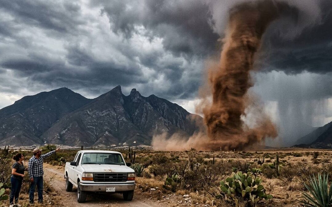Captan la Impactante Formación de un Tornado en Escobedo, Nuevo León | Videos Exclusivos