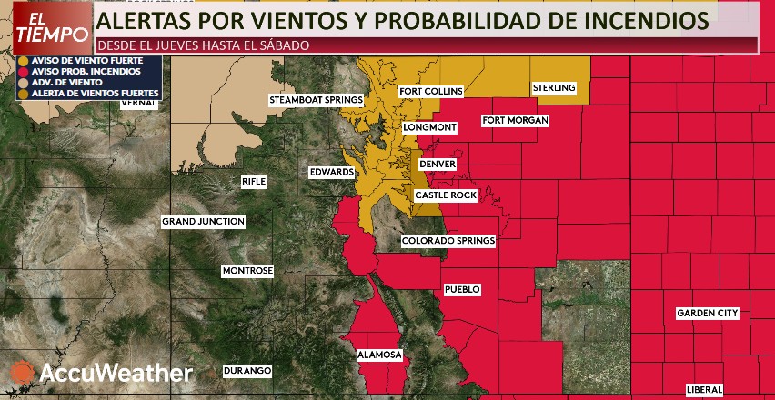 Alertas por Vientos Fuertes y Riesgo de Incendios en Denver Este Fin de Semana