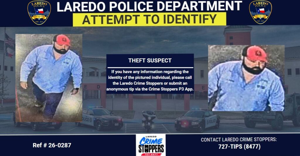 Policía De Laredo Busca Identificar A Sospechoso De Robo En Internacional Boulevard