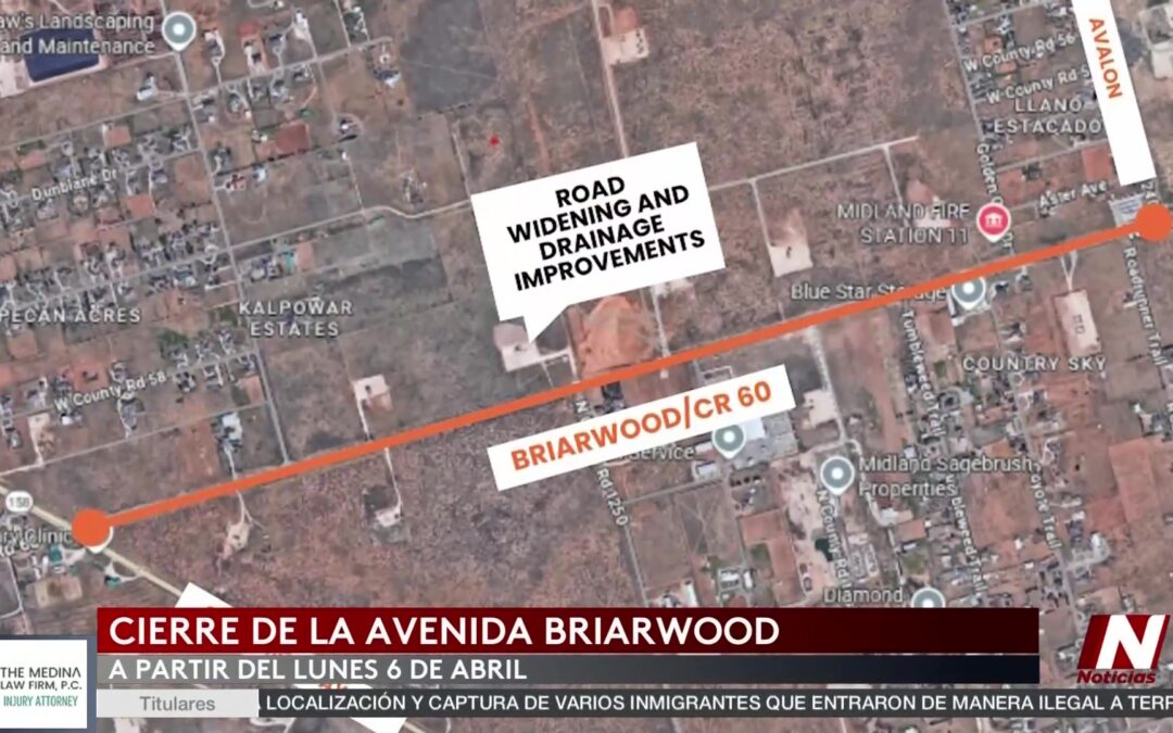 Tráfico en Midland: Importante Cierre en la Avenida Pridewood para Mejoras Viales