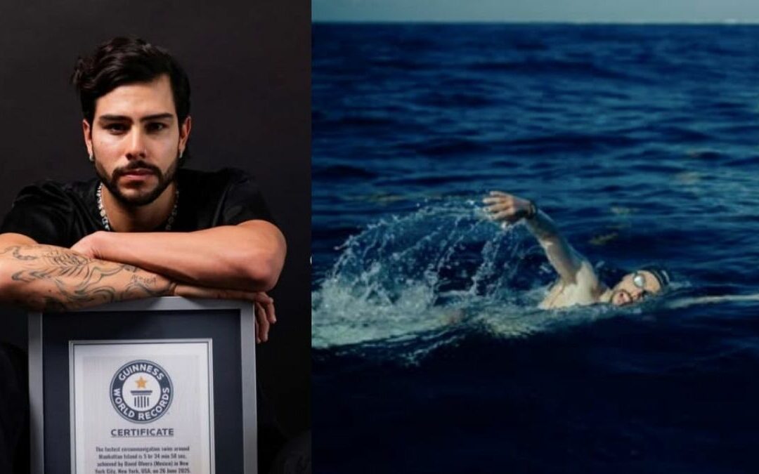 Récord de natación en México: Mexicano cruza de Cozumel a Cancún