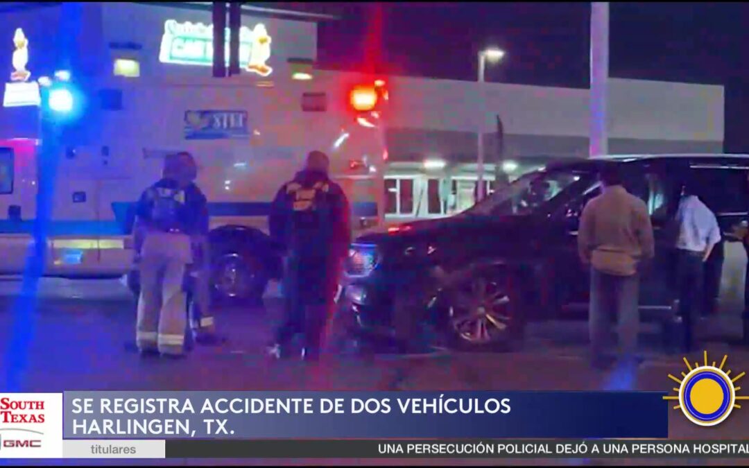 Accidente vehicular en Harlingen sin heridos: choque múltiple en la Avenida Ed Carey