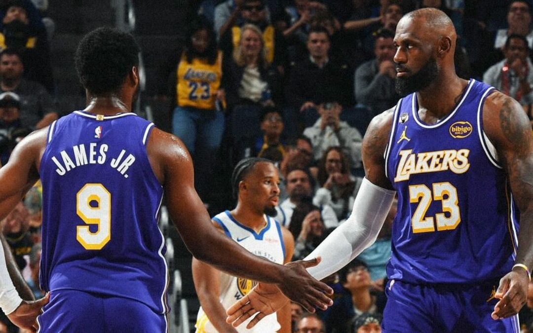 Bronny James hace historia con asistencia a LeBron en la NBA