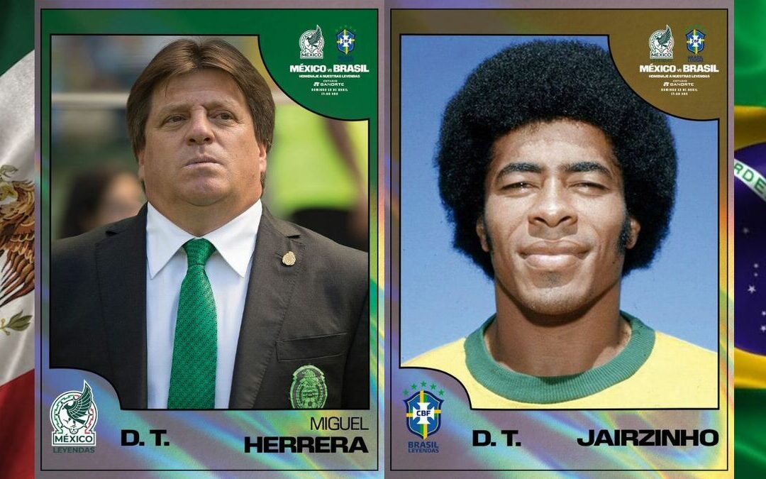 Partido de leyendas entre México y Brasil: ‘Piojo’ Herrera y Jairzinho al mando