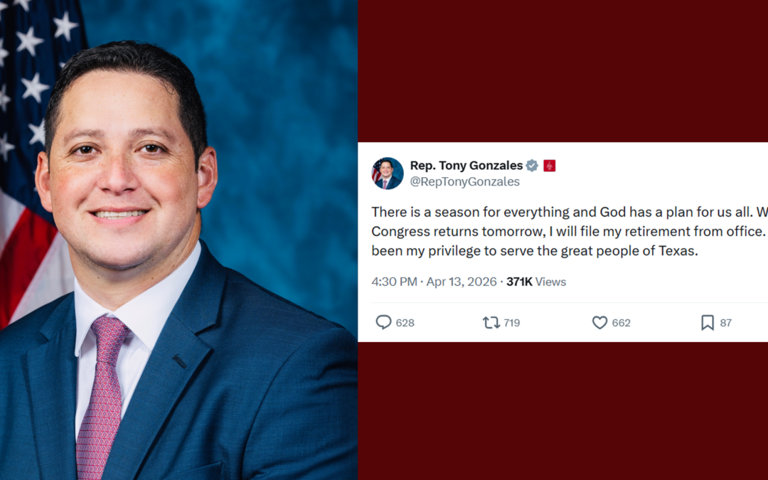 Tony Gonzales Anuncia Retiro del Congreso de Texas en Medio de Acusaciones Controversiales