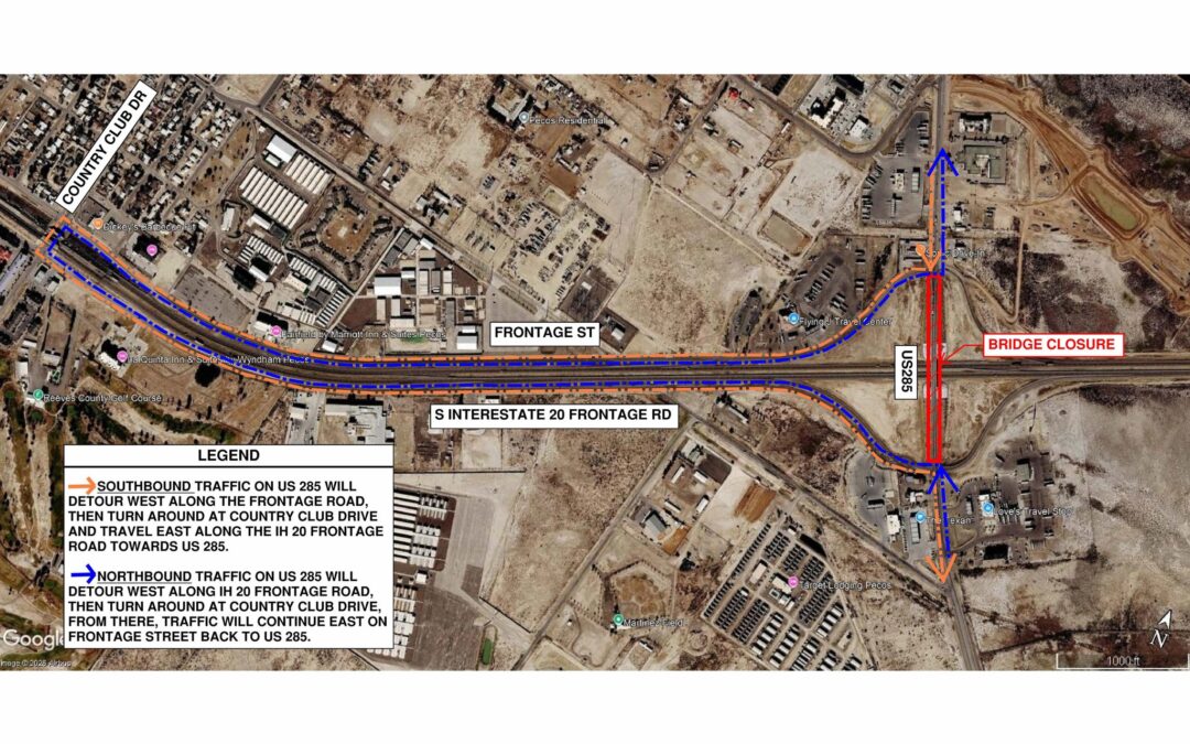 Cierre Total del Puente US 285 en Pecos: Comienza la Rehabilitación en Abril 2026