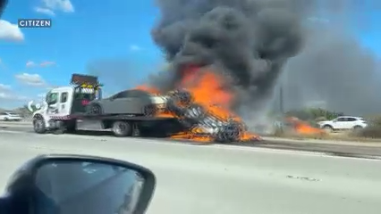 Trágico accidente e incendio en Spring Valley enluta a la Interestatal 54