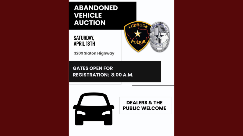 Subasta De Vehículos Abandonados En Lubbock: ¡No Te Lo Pierdas Este Sábado!