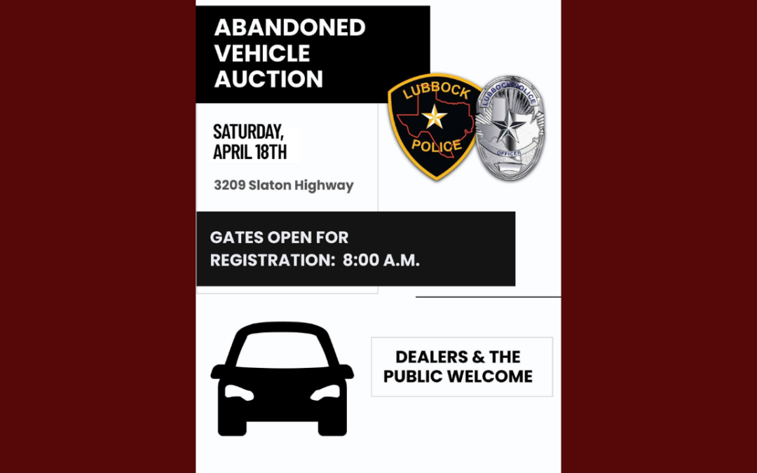 Subasta de Vehículos Abandonados en Lubbock: ¡No te lo Pierdas este Sábado!