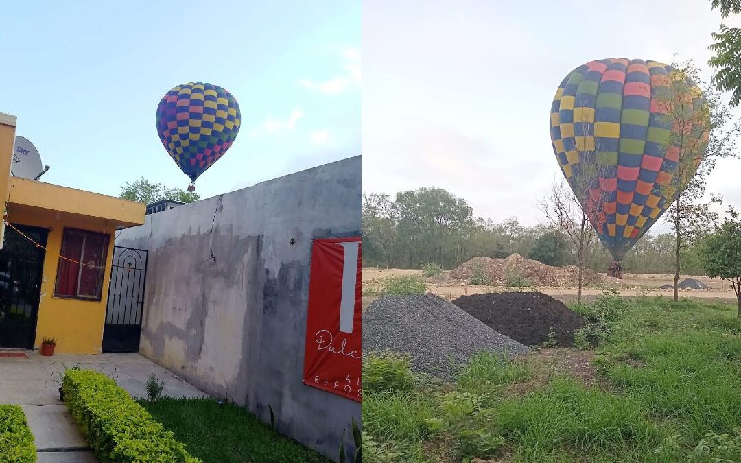 Impactante accidente de globo aerostático en Montemorelos: Escena de emergencia