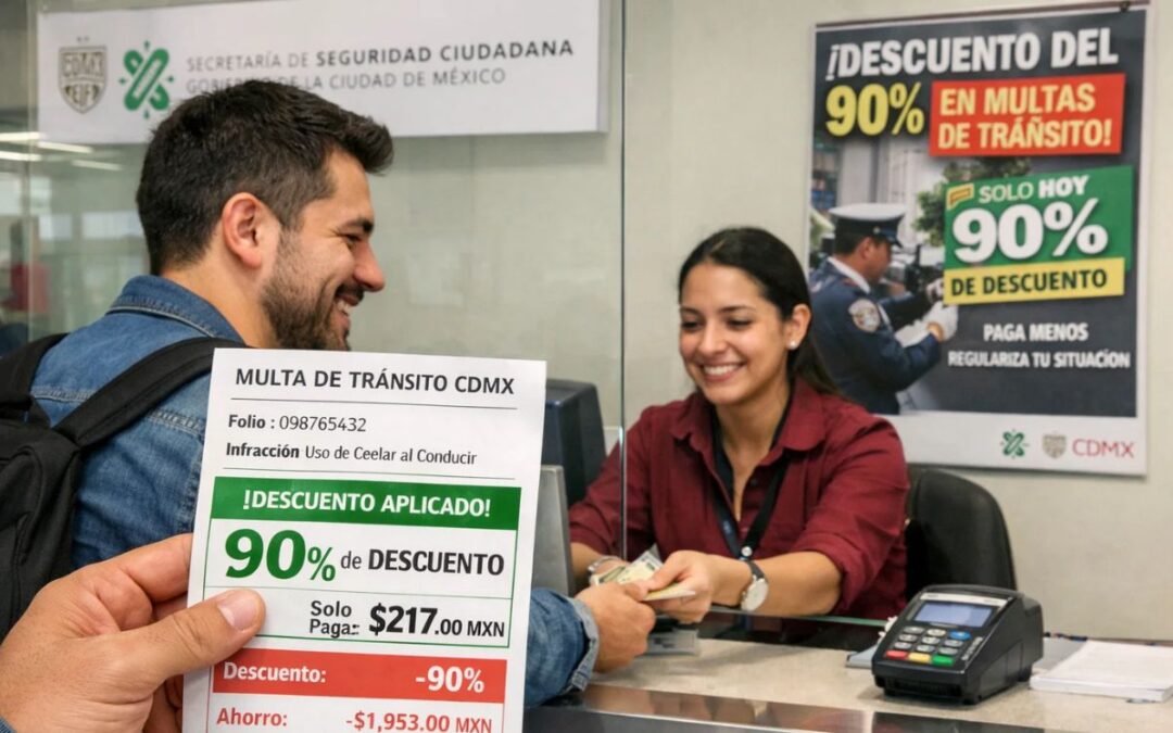 Gobierno de CDMX: Obtén 90% de Descuento en Multas de Tránsito