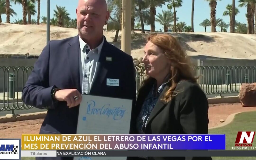 Las Vegas se Ilumina de Azul para Concienciar sobre el Abuso Infantil